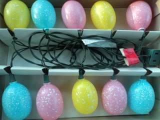10 Light Easter Speckled Pastel Egg String Lights Boxed 20 Lights 