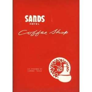 Sands Hotel Coffee Shop Menu Laredo Texas 1960s 