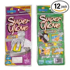  1 Step Super Glove 10ct vinyl disposable gloves (Pack of 