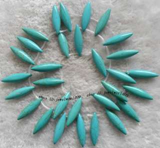 30mm Blue Howlite Turquoise Drum Beads 15  