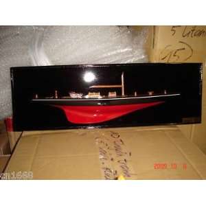 Shamrock Half Hull High Quality Hand Made Wooden Model Ship for Wall 