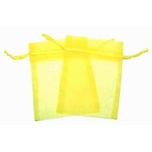  36 Organza Favor Gift Bags   3x4   Yellow Everything 