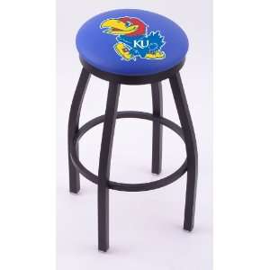  University of Kansas 30 Single ring swivel bar stool with 