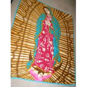 Virgin Of Guadalupe Fleece Blanket 4x5 