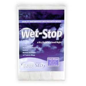 com Wet Stop Quality Reusuable Waterproof Bed Pad Overlay With Wings 