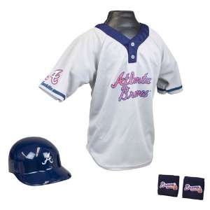  BSS   Atlanta Braves MLB Youth Helmet and Jersey Set 