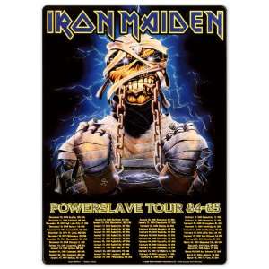  Iron Maiden Powerslave Tour 84 85 Metal Tin Concert Sign 