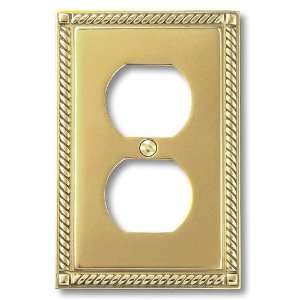   Brass   1 Duplex Outlet Wallplate   CLEARANCE SALE