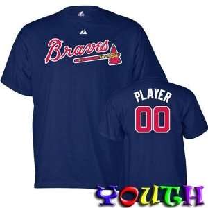  Atlanta Braves Custom Player Youth Name and Number T Shirt 