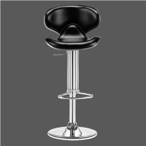  Black ZUO Fly Barstool Leatherette with Adjustable Steel 