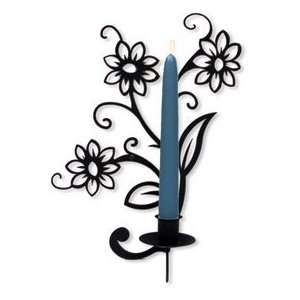  Daisy Taper Candle Sconce   Left
