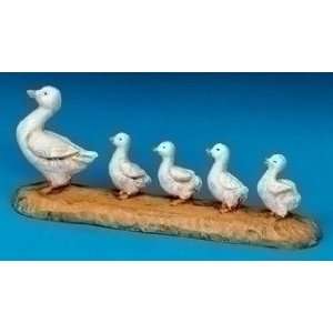 Set of 2 Fontanini 5 Duck Family In A Row Nativity Animal Figurines 