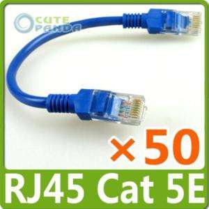 50 x 20cm Network Cat5E RJ45 Patch Cable Ethernet Lan  