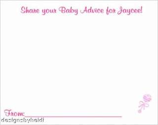 Baby Betty Boop Baby Shower Advice Cards Supplies Favor  