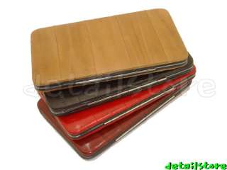 New EEL SKIN FRAME/FRAMED FLAT Wallet/Clutch/Purse/Handbag/Bag Dark 