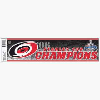  NHL Carolina Hurricanes 2006 Champions Bumper Sticker 