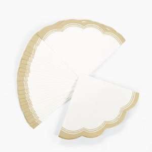  Gold Scalloped Edge Napkins   Tableware & Napkins Health 