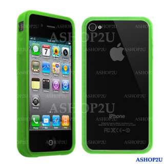 Green TPU Bumper Frame Case Skin Cover for iPhone 4 4G  