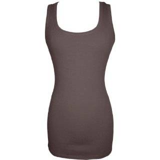 Long And Lean Ribbed Cotton Tank Top Junior Plus Size