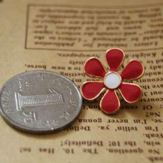 Korea Fashion Exquisite Sweet Style Adorable Red Flower Earrings Free 