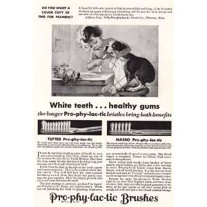  Print Ad 1931 Pro phy lac tic Brushes Pro phy lac tic 