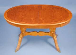 Antique Style Oval Extending Dining Table Regency Yew  