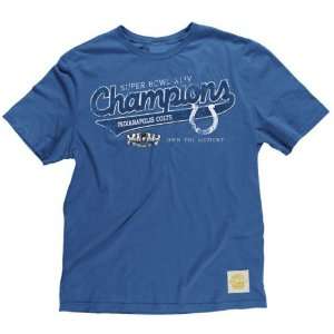 Indianapolis Colts Super Bowl XLIV Champions Retro Sport Tail Script 