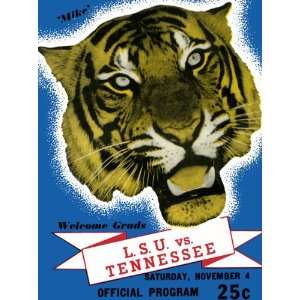  1939 LSU vs. Tennessee 36 x 48 Canvas Historic Football 