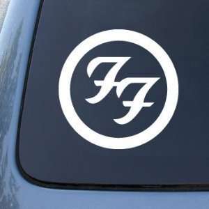 FOO FIGHTERS LOGO Style #1   5.5 WHITE Decal   NOTEBOOK, LAPTOP, IPAD 