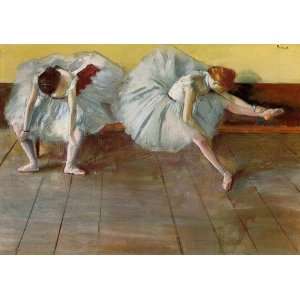 Oil Painting Two Ballet Dancers Edgar Degas Hand Painted Art  