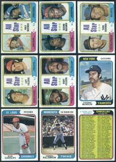 1974 Topps Baseball Complete SET Winfield Ryan Aaron EXMT  