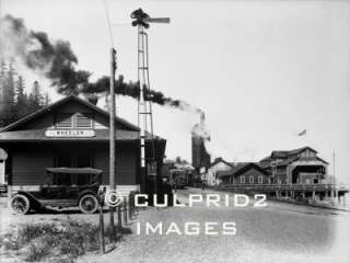 1915 PHOTO WHEELER OREGON Tillamook   Railroad DEPOT  