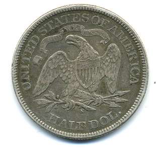 1875  S Seated Liberty Half Dollar Nice Circulated Coin  