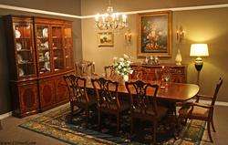 Chippendale Mahogany Dining Room Set Suite  