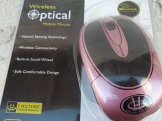 NEW * * GEAR HEAD 3 Button Wireless Optical Wheel Mouse ( Pink 