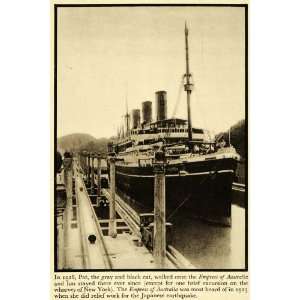  1930 Print Empress of Australia Ship Great Tanto Japan 