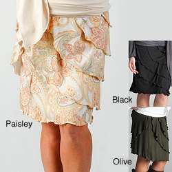 Lilac Clothing Womens Maternity Ruffle Skirt  