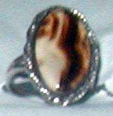 Vintage Navajo Indian Agate New Mexico sterling Ring 9  