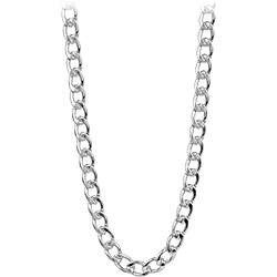 Stainless Steel 18 inch Curb Chain Necklace (9 mm)  
