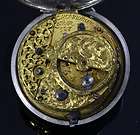   Buckingham 1690 oignon verge fuse pocket watch with mock pendulum