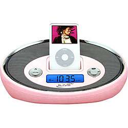 Pink iPod Digital Alarm Clock Radio with Remote (Refurbished 
