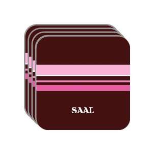 Personal Name Gift   SAAL Set of 4 Mini Mousepad Coasters (pink 
