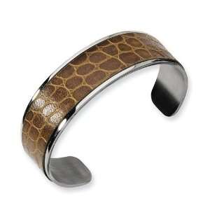  Stainless Steel and Snake Patterned Bangle Jewelry