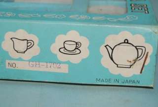 50s TOY CHINA TEA SET 9 PIECES PORCELAIN DOLL JAPAN  