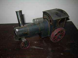   Clockwork Steam Train Engine German French Antique Litho Wind Up NR