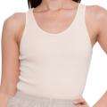 American Apparel Womens Creme Cotton Ribbed Tank Top