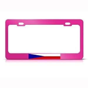  Czech Republic Flag Country Metal license plate frame Tag 