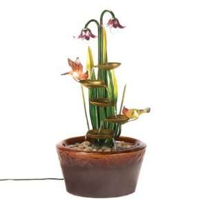  Up Glow Lily Pond Flower Bird Home Water Fountain