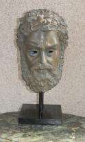 Bronze Bust Plato Mask Sculpture Greek Philosopher  