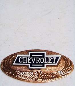 1928 Chevy Radiator Emblem with Bronze Back Plate 28  